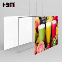Boîte à lumière suspendue double face sans cadre, haute luminosité, en aluminium, impression par sublimation pour affichage de détail, OEM