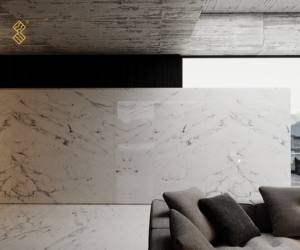 YUSHI Mármol Natural Statuario Blanco Italia Pulido para Revestimiento de Pared Escalera Piso Lujo Villa Baño - Product Image 5