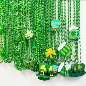 St. Patrick's Day Anhänger Halskette 31,5 Zoll lange grüne Klee Halskette - Product Image 2