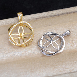 จี้รูปรังนกเงินแท้ S925 ยี่ห้อ Wenchi อุปกรณ์ DIY สำหรับทำจี้แฟชั่นกึ่งสำเร็จรูป ขนาด 12-14 มม. รุ่นจีน 13524 เครื่องประดับ - Product Image 3