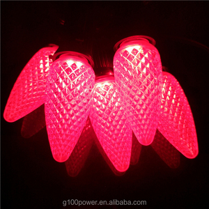 Christmas Holiday <strong>Lights</strong> <strong>String</strong> Bulb <strong>C9</strong> <strong>LED</strong> <strong>Light</strong> Bulbs Plastic Strawberry Decorative Outdoor Lighting - Product Image 4