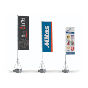 Bandera Nobori para Publicidad Exterior, Tamaño Gigante <span class=keywords><strong>de</strong></span> 5m 7m, con Asta <span class=keywords><strong>de</strong></span> Aluminio y Base <span class=keywords><strong>de</strong></span> <span class=keywords><strong>Agua</strong></span> - Product Image 1