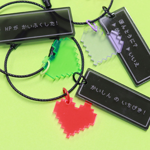 Llavero de acrílico con diseño de corazón de píxeles de 8 bits, estilo retro, para videojuegos, accesorio para bolso, regalo, bonito, personalizado, hecho en Japón, OEM, ODM - Product Image 6
