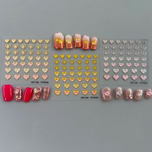 Dibujos animados Día <span class=keywords><strong>de</strong></span> San Valentín Nail Art Stickers Heart of Peach Nail Tridimensional Rhinestone Jewelry Nail Decals DIY Decoración - Product Image 4
