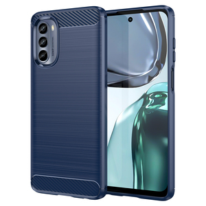 Patrón de fibra de carbono elegante cepillado mate TPU silicona resistente parachoques trasero funda de teléfono para Motorola Moto <span class=keywords><strong>G62</strong></span> <span class=keywords><strong>5G</strong></span> - Product Image 1