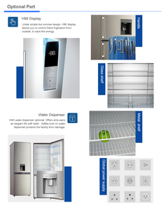 Réfrigérateur compact sans givre avec <span class=keywords><strong>distributeur</strong></span> <span class=keywords><strong>d</strong></span>'<span class=keywords><strong>eau</strong></span>, en acier inoxydable, 210 L - Product Image 5