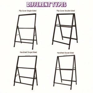 Sturdy Foldable Outdoor Double Sided 22.375 X34 Metal Poster Frame for Restaurant Sidewalk Menu Board Display - Product Image 2