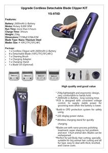 Vente flash : Tondeuse à poils électrique professionnelle pour chats et chiens, rechargeable par USB, avec écran LCD, écologique, avec 1 pièce 10 #   lame - Product Image 4