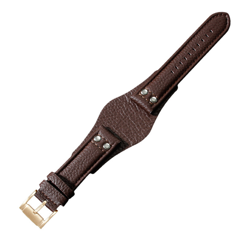 Boucle litchi marron-rose-K8