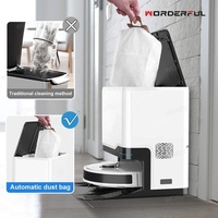 Penyedot debu Robot LDS Lidar, harga rendah pel ganda otomatis pengangkat otomatis dengan tempat sampah kosong sendiri