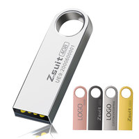 Mini Memoria USB de 4GB 32GB 16GB 8GB, Pendrive Metálico, Memoria Flash USB de 128GB 64GB, Memoria USB Personalizada