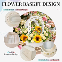 Bolsa de Regalo Ecológica con Logotipo Personalizado, con Asa, Impermeable, Caja de Papel para Ramos de Flores, para el Día de la Madre, Bodas, Arreglos Florales