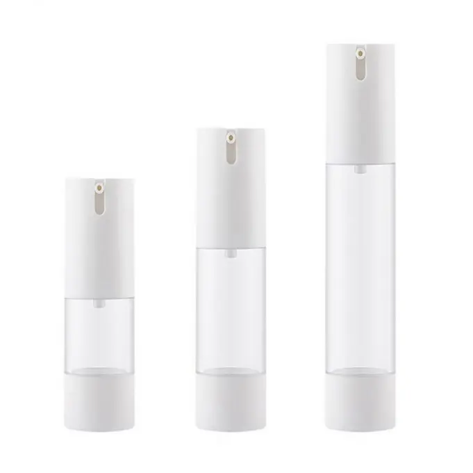 15ml 30ml 50ml 1oz Empty Refillable White Cosmetic Pump Bottle Travel Container For Hair Oil Lotion Toner