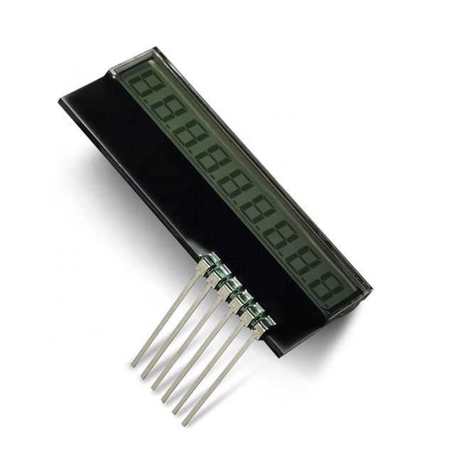 12 O'clock ML1001F-2U COG+PIN Connector TN Positive Monochrome 9 Digital 7 Segment Lcd