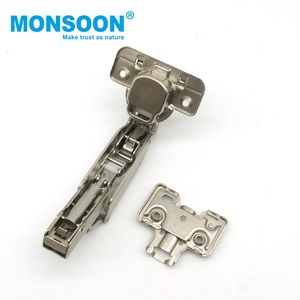 Charnière d'angle hydraulique automatique pour meuble de cuisine, nickelée, 165 degrés, fermeture douce, charnière 3D - Product Image 2