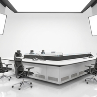 Table de salle de contrôle moderne, console de bureau, mobilier de centre de contrôle, console de centre de commandement, solution de mise en place personnalisée
