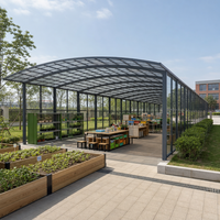 Structure d'ombrage scolaire en aluminium, auvent de terrain de jeux, toit arqué |   Abri extérieur pour l'enseignement en classe pour les écoles maternelles et primaires