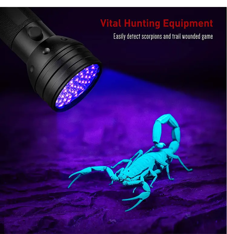 Üretici özel 51 led Pet Blacklight siyah işık uv torch uv el feneri için Pet İdrar algılama