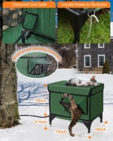 Moderne Metall-Wildkatzenunterkunft für Draußen, Wasserdicht, Regenfest, Winterwarm, Dick, Vollständig Geschlossenes Tierhaus, Katzenbett, Kleiner Hundezwinger