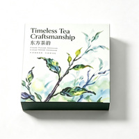 Boîte cadeau à thé pliable haut de gamme avec logo personnalisé, écologique, en carton recyclé, pour feuilles de thé, sachets de thé, ensembles de thé, vente au détail