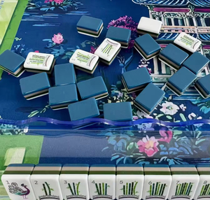 American Mahjong Tiles Luxury 4Layer Navy Blue American Mahjong Tile Set Acrylic Artwork Personalized for <b>Entertainment</b> - Product Image 1