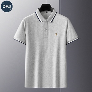 T-shirt pour homme de haute qualité à séchage rapide brodé 100% coton à manches courtes T-shirt en tissu tricoté imprimé unique - Product Image 3