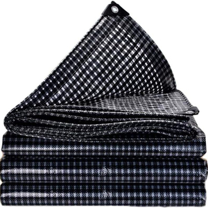 Bâche en plastique durable à grille noire et blanche <span class=keywords><strong>pour</strong></span> <span class=keywords><strong>serre</strong></span>, film en tissu à grille - Product Image 1