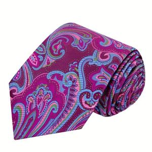 Toptan Özel Kişiselleştirilmiş Logolu Kravatlar Jakarlı Dokuma Paisley Polyester Erkek Kravat Lüks Düğün İş Kravatları - Product Image 4
