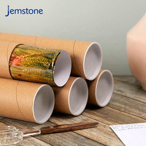 Suministro Directo de Fábrica, Tubos de Papel Kraft Postales Largos Reciclables Personalizados, Rollos de Embalaje para Uso Logístico con Tapas de Plástico - Product Image 4