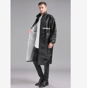 เสื้อกันฝนแบบยาวสำหรับงานยามรักษาความปลอดภัย ทนลม พร้อมแถบสะท้อนแสง ผลิตในจีน/กวางสี - Product Image 3