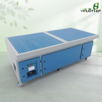 Plataforma de lijado en seco conectada a la línea de producción para paneles de muebles, banco de trabajo continuo para lijado en seco a gran escala