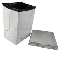 Sacs de culture écologiques en PE recyclé, résistants, respirants, stabilisés aux UV, blancs et noirs, en plastique, 7 gallons, forme carrée