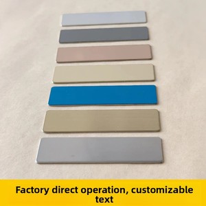 Plaque d'identification vierge pour <span class=keywords><strong>employé</strong></span>, avec panneau miroir brossé, style épingle et magnétique - Product Image 2