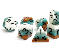 Jeu de dés polyédriques DND, 7 pièces, dés en silicone à bords pointus, taille 16 mm, mélange de 3 couleurs, pour jeux de société Dungeons & Dragons