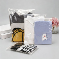 Sacs à fermeture éclair transparents en PE avec logo personnalisé, vente en gros, sacs d'emballage à fermeture éclair transparente pour vêtements, t-shirts