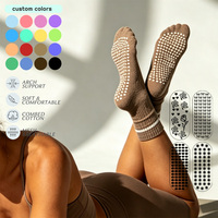 Chaussettes de yoga personnalisées en coton Xingyou pour femmes, brodées, antidérapantes, pour le Pilates
