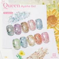 Vernis Gel BD Queen Aysha OEM en Gros, Kit de Vernis Gel Pailleté pour Salon de Beauté, Gel UV Streamer 15ml, Vernis Gel Marque Privée