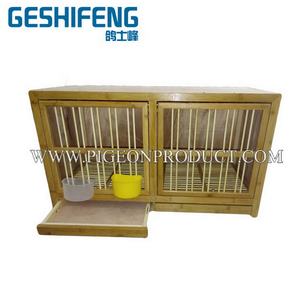 Cage à pigeons en bois personnalisable avec structure de porte-à-bascule en fil métallique galvanisé, style original taïwanais, pour l'élevage - Product Image 3