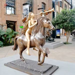 Jardin extérieur classique grandeur nature Bronze <span class=keywords><strong>Dali</strong></span> Statue Figure Lady Godiva Sculpture - Product Image 1