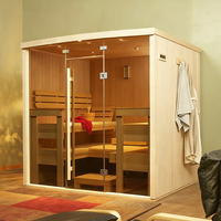Sauna infrarouge intérieur en cèdre rouge canadien à faible EMF, cabine de spa à domicile pour 4-5 personnes, relaxation et récupération musculaire, norme américaine