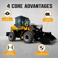 Chargeuse sur pneus compacte haute performance SYNBON 920, capacité de 2 tonnes, chargeuse frontale avec certification CE pour l'agriculture et la construction