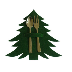 Manteles individuales creativos para árbol de Navidad, personalizables; cubiertas para palillos y tenedores con dibujos animados; decoraciones navideñas para la mesa del hogar. - Product Image 5