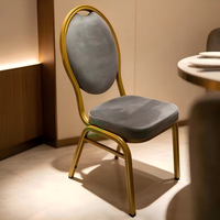 Chaise en fer traditionnelle européenne élégante pour la location, la restauration, les réceptions, les hôtels, mobilier commercial durable et imperméable
