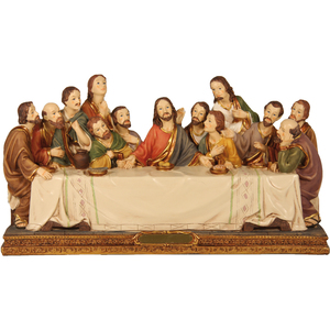 Escultura de la Última Cena Pintada a Mano por Passion Saint Figures ZICOM Alemania 30cm X 10cm X 16cm Modelo 9069-H504 - Product Image 1