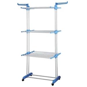 Porte-vêtements pliable multi-niveaux en alliage d'aluminium réglable pour usage extérieur, design moderne - Product Image 4