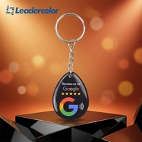 En Stock: Etiqueta NFC de 13.56mhz con Chip Personalizado Negro para Reseñas de Google, Etiqueta de Epoxy RFID para Redes Sociales