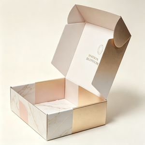 OEM Custom Logo Sustainable Corrugated Mailer Box with Double Sides Printed - Flat Pack Design Shipping Packaging Wholesale - Product Image 1