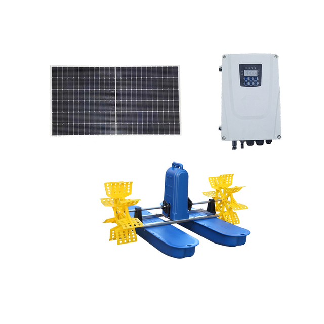 Solar Powered Energy Saving Aquaculture Machinery with 2 Impellers and 48V DC Power for Sun Exposure Operation 1 Year Warranty