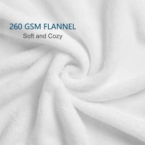Couverture en polaire de flanelle blanche en peluche confortable <span class=keywords><strong>avec</strong></span> couverture blanche imprimée pour impression par sublimation en toutes saisons - Product Image 4