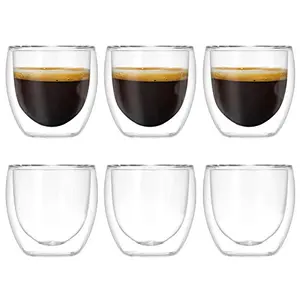 China Supplier Direct Wholesale Reusable Water cup borosilicate double layer Glass Coffee Cup